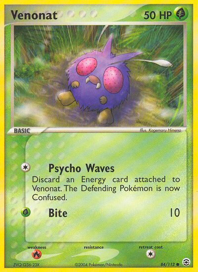 Venonat (84/112) [EX: FireRed & LeafGreen] | Card Merchant Takapuna