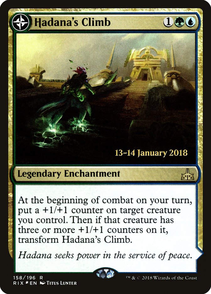 Hadana's Climb // Winged Temple of Orazca [Rivals of Ixalan Prerelease Promos] | Card Merchant Takapuna