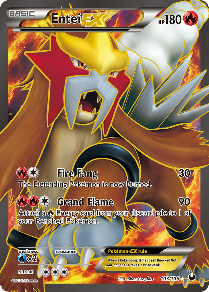 Entei EX (103/108) [Black & White: Dark Explorers] | Card Merchant Takapuna