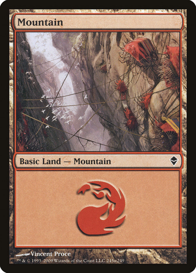Mountain (245a) [Zendikar] | Card Merchant Takapuna