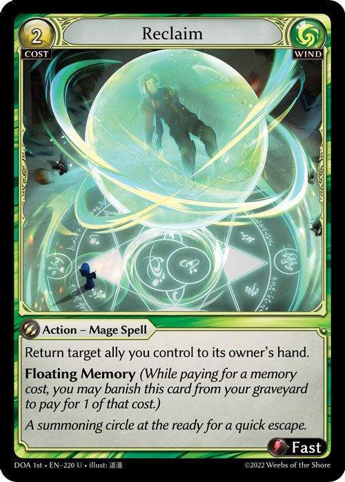 Reclaim (220) [Dawn of Ashes: 1st Edition] | Card Merchant Takapuna