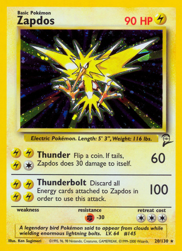 Zapdos (20/130) [Base Set 2] | Card Merchant Takapuna