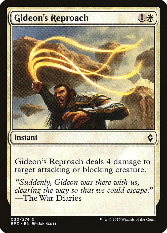 Gideon's Reproach [Battle for Zendikar] | Card Merchant Takapuna