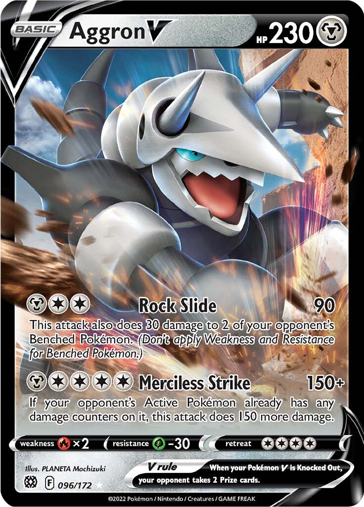 Aggron V (096/172) [Sword & Shield: Brilliant Stars] | Card Merchant Takapuna