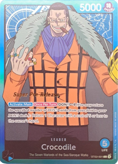 Crocodile (001) [Super Pre-Release Starter Deck: The Seven Warlords of the Sea] | Card Merchant Takapuna