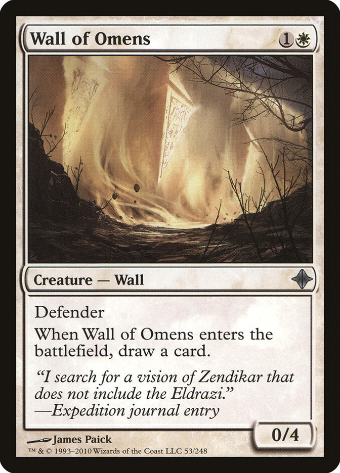 Wall of Omens [Rise of the Eldrazi] | Card Merchant Takapuna