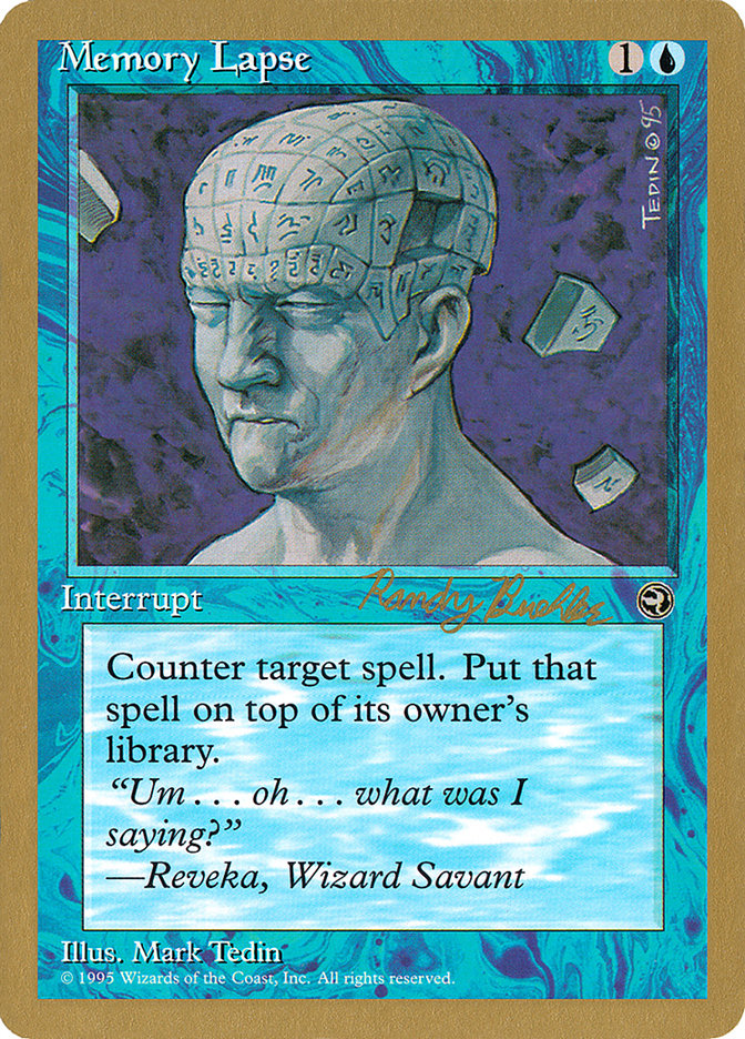 Memory Lapse (Randy Buehler) [World Championship Decks 1998] | Card Merchant Takapuna