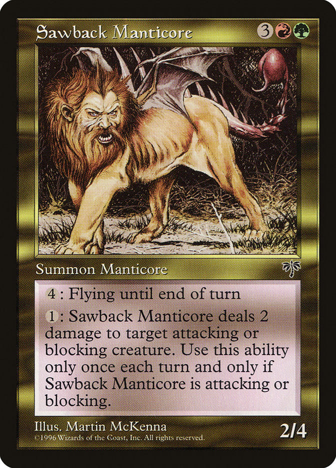 Sawback Manticore [Mirage] | Card Merchant Takapuna