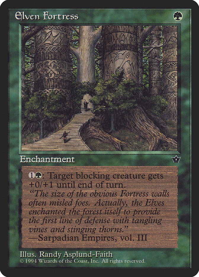 Elven Fortress (Randy Asplund-Faith) [Fallen Empires] | Card Merchant Takapuna