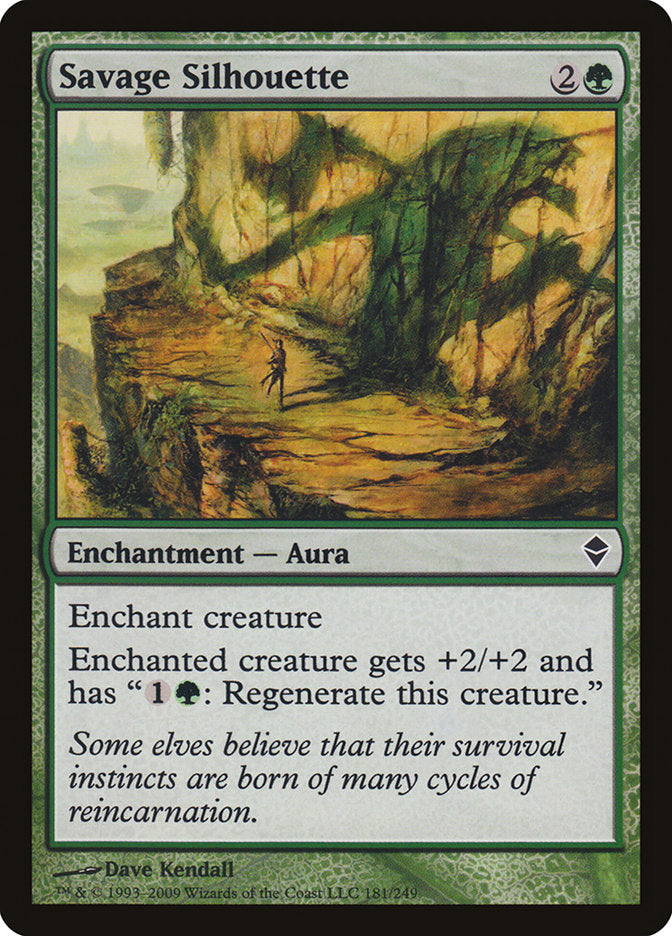 Savage Silhouette [Zendikar] | Card Merchant Takapuna