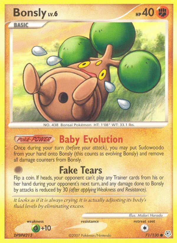 Bonsly (71/130) [Diamond & Pearl: Base Set] | Card Merchant Takapuna