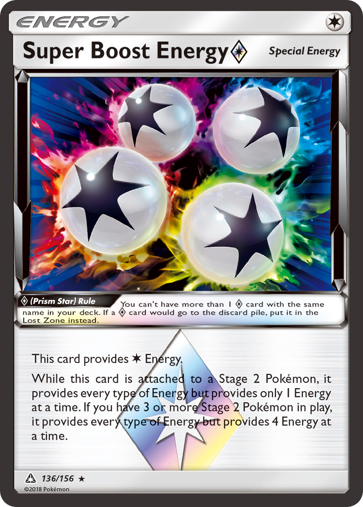 Super Boost Energy (136/156) (Prism Star) [Sun & Moon: Ultra Prism] | Card Merchant Takapuna