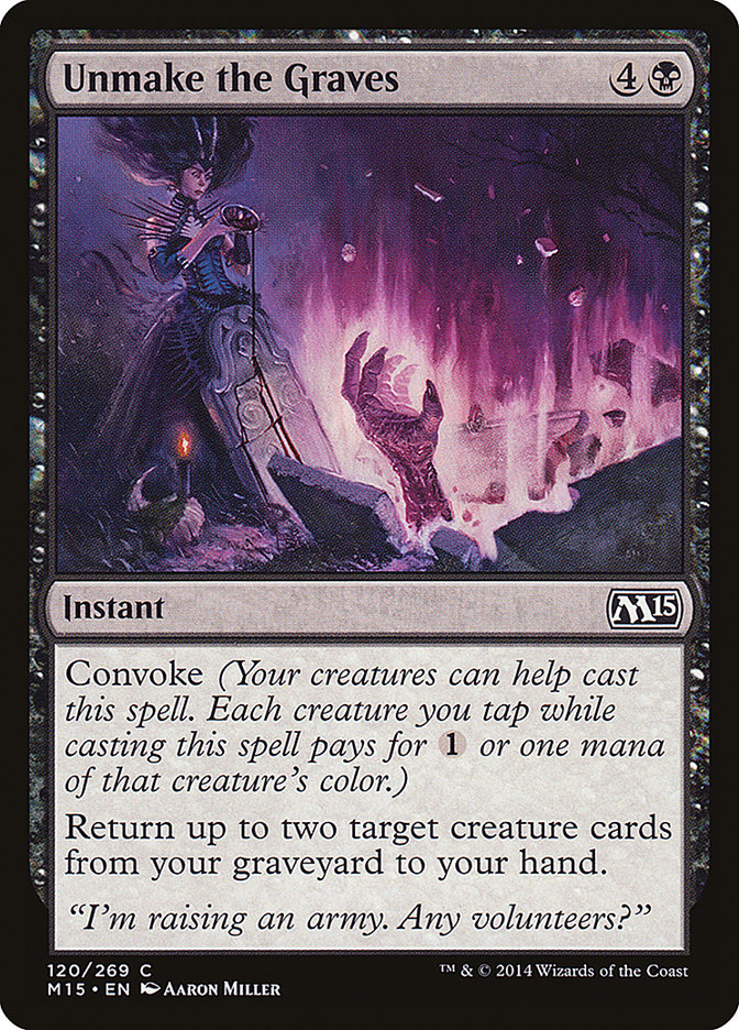 Unmake the Graves [Magic 2015] | Card Merchant Takapuna
