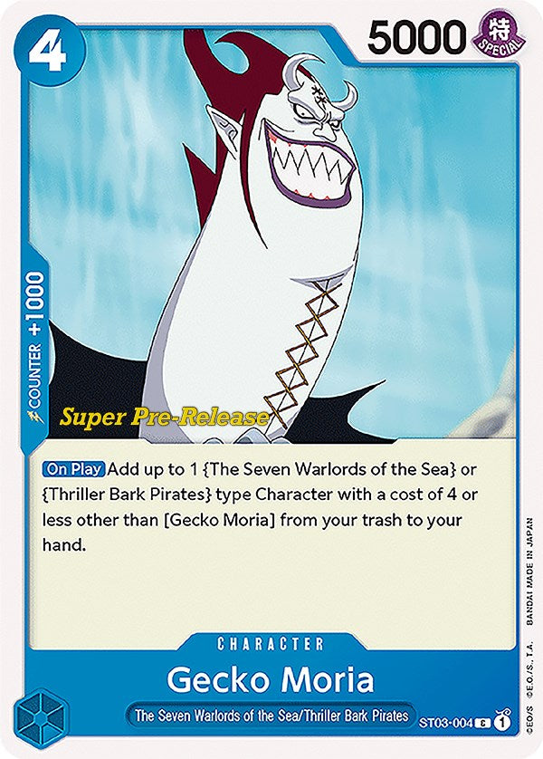 Gecko Moria [Super Pre-Release Starter Deck: The Seven Warlords of the Sea] | Card Merchant Takapuna