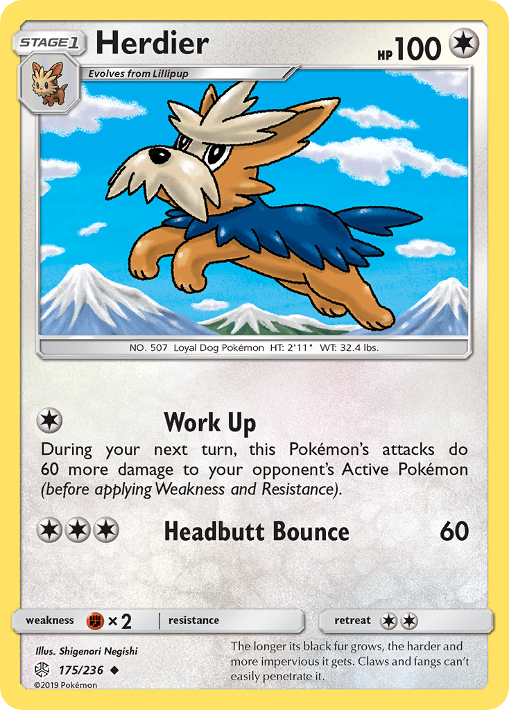 Herdier (175/236) [Sun & Moon: Cosmic Eclipse] | Card Merchant Takapuna