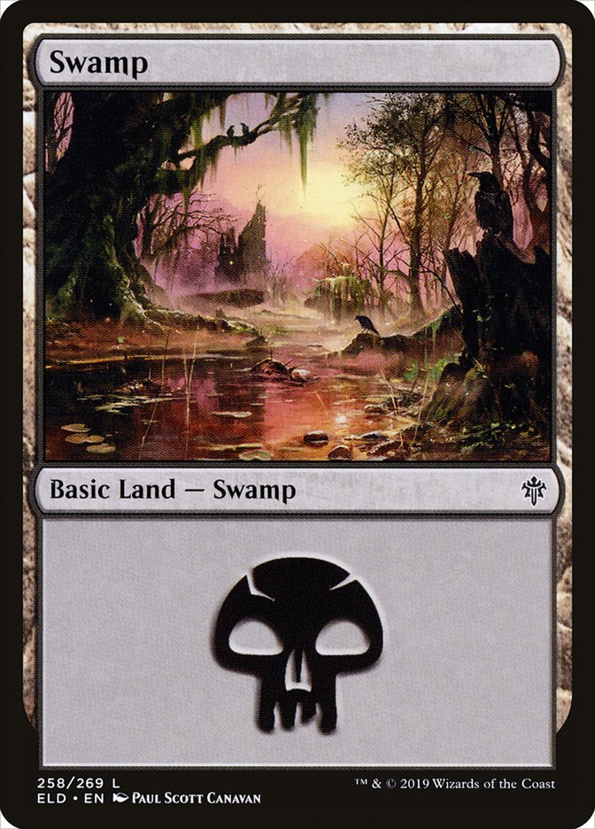 Swamp (258) [Throne of Eldraine] | Card Merchant Takapuna