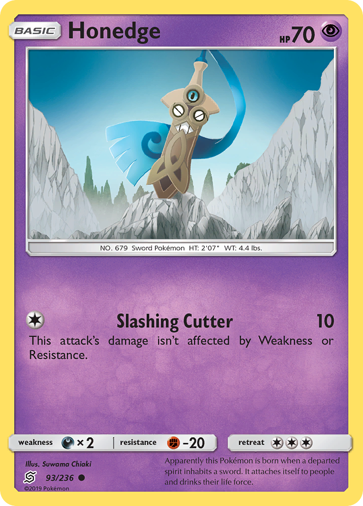 Honedge (93/236) [Sun & Moon: Unified Minds] | Card Merchant Takapuna