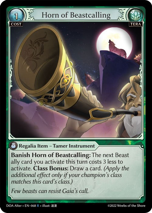 Horn of Beastcalling (068) [Dawn of Ashes: Alter Edition] | Card Merchant Takapuna