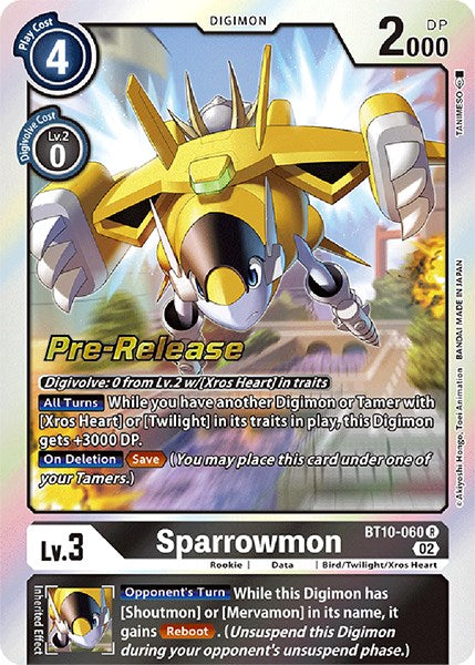 Sparrowmon [BT10-060] [Xros Encounter Pre-Release Cards] | Card Merchant Takapuna