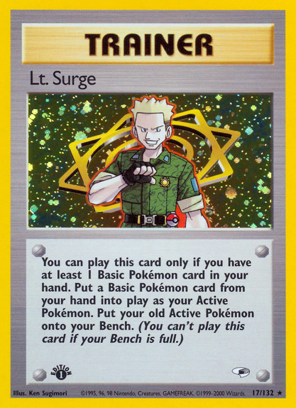 Lt. Surge (17/132) [Gym Heroes 1st Edition] | Card Merchant Takapuna