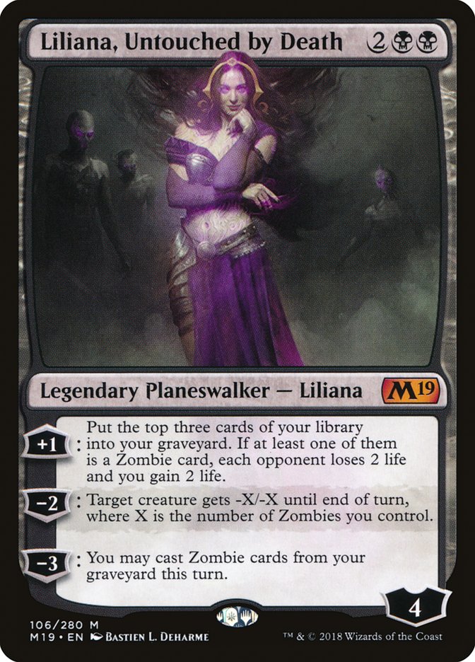 Liliana, Untouched by Death [Core Set 2019] | Card Merchant Takapuna