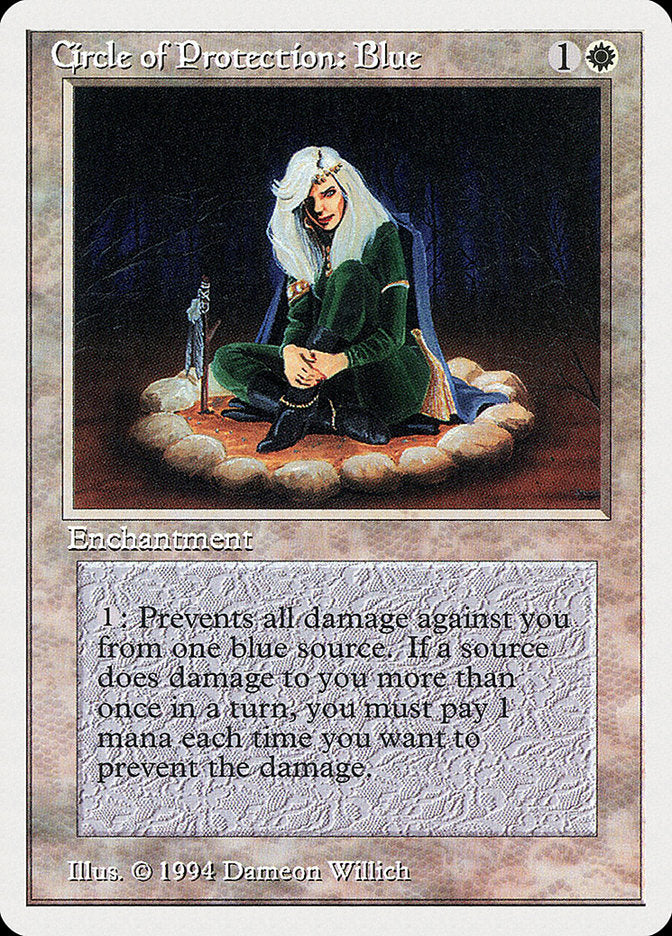 Circle of Protection: Blue [Summer Magic / Edgar] | Card Merchant Takapuna