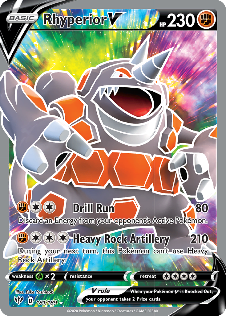 Rhyperior V (181/189) [Sword & Shield: Darkness Ablaze] | Card Merchant Takapuna