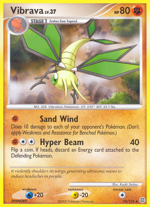 Vibrava (74/132) [Diamond & Pearl: Secret Wonders] | Card Merchant Takapuna
