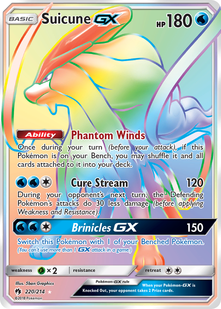 Suicune GX (220/214) [Sun & Moon: Lost Thunder] | Card Merchant Takapuna
