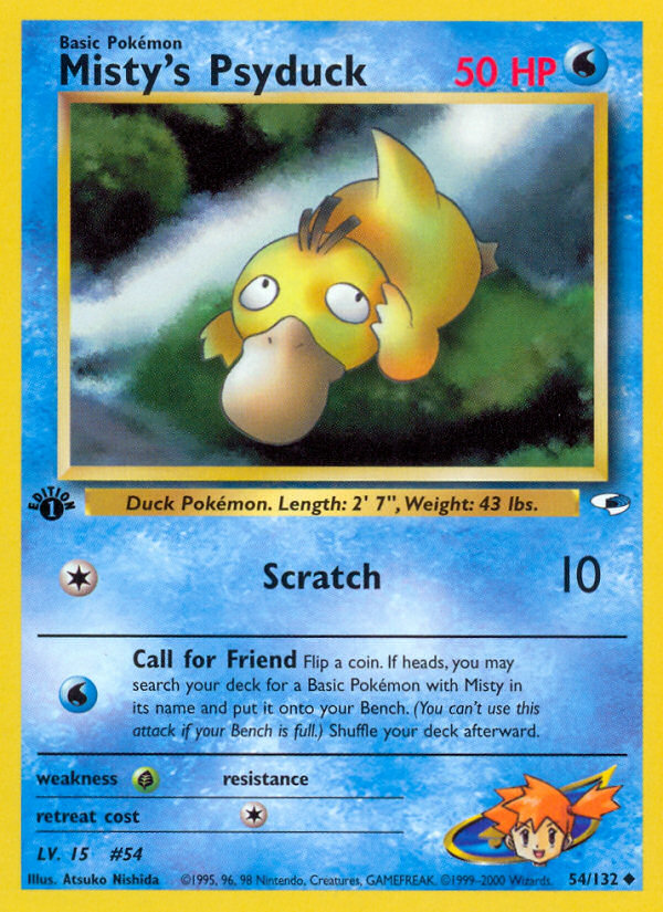 Misty's Psyduck (54/132) [Gym Heroes 1st Edition] | Card Merchant Takapuna