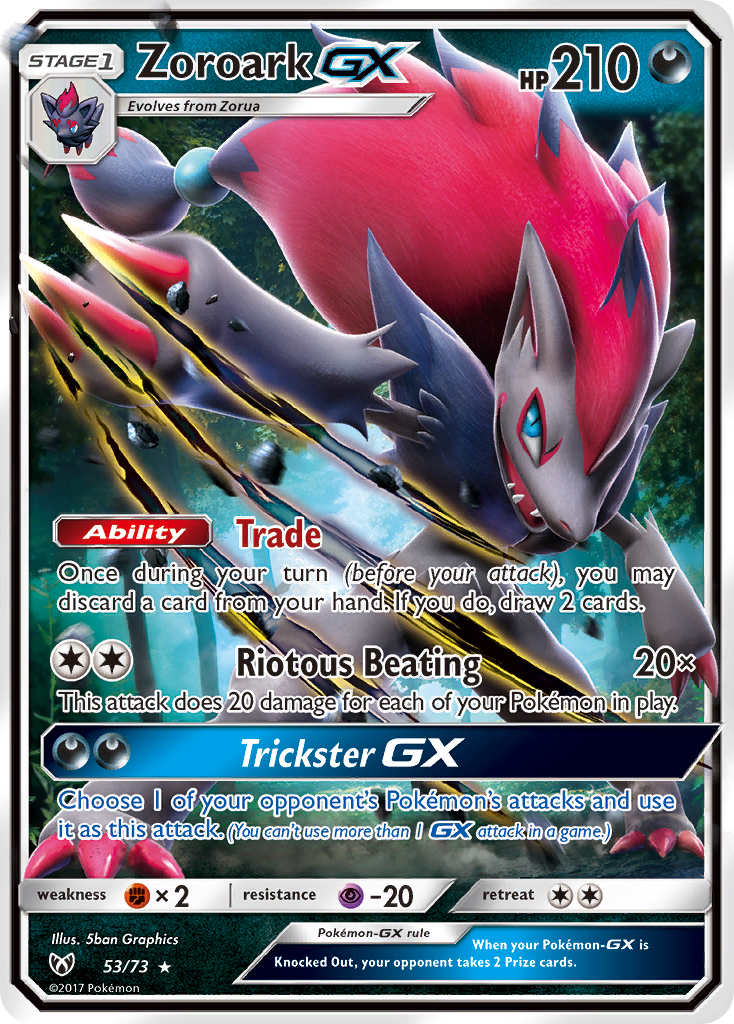 Zoroark GX (53/73) [Sun & Moon: Shining Legends] | Card Merchant Takapuna