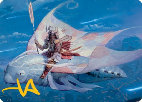 Sky-Blessed Samurai Art Card (Gold-Stamped Signature) [Kamigawa: Neon Dynasty Art Series] | Card Merchant Takapuna