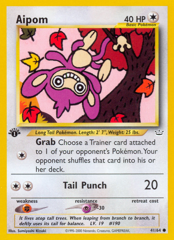 Aipom (41/64) [Neo Revelation 1st Edition] | Card Merchant Takapuna