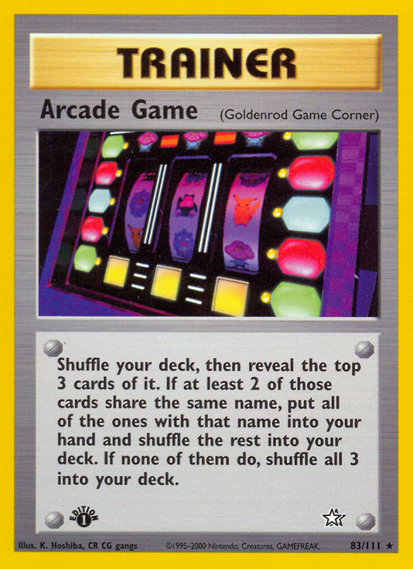 Arcade Game (83/111) [Neo Genesis 1st Edition] | Card Merchant Takapuna