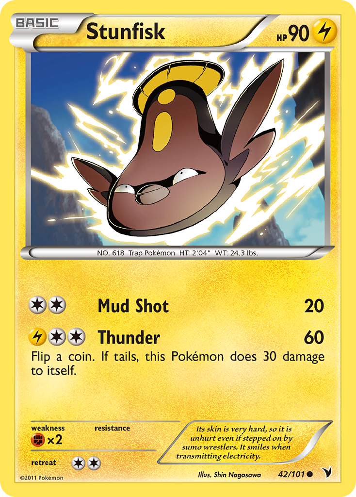 Stunfisk (42/101) [Black & White: Noble Victories] | Card Merchant Takapuna