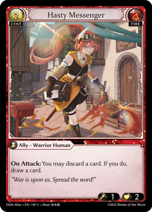Hasty Messenger (139) [Dawn of Ashes: Alter Edition] | Card Merchant Takapuna