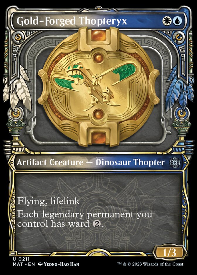 Gold-Forged Thopteryx (Showcase Halo Foil) [March of the Machine: The Aftermath] | Card Merchant Takapuna