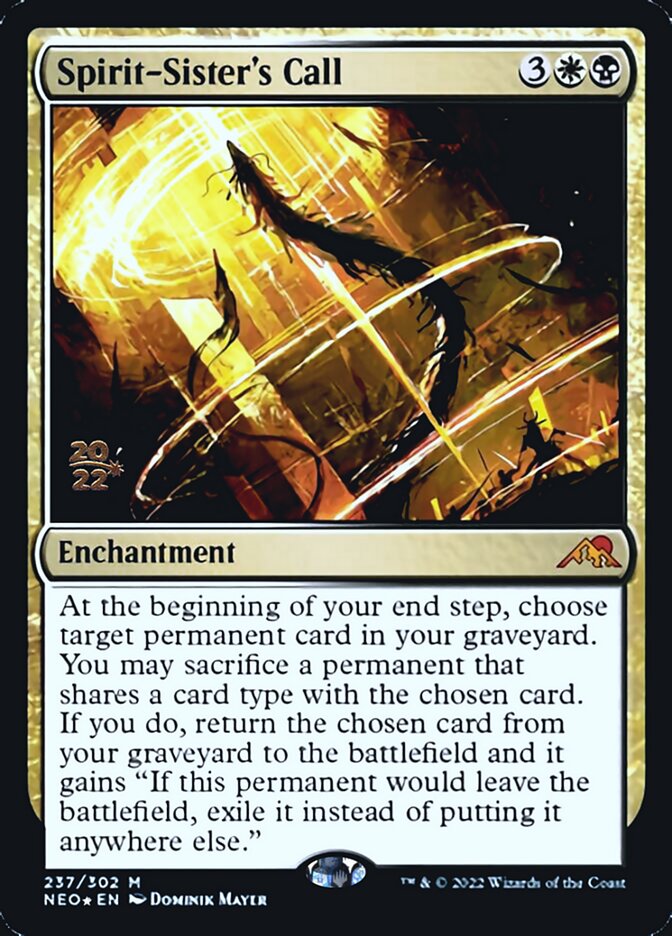 Spirit-Sister's Call [Kamigawa: Neon Dynasty Prerelease Promos] | Card Merchant Takapuna