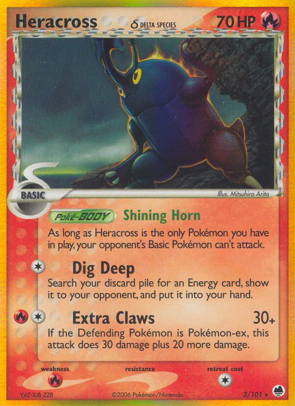 Heracross (3/101) (Delta Species) [EX: Dragon Frontiers] | Card Merchant Takapuna
