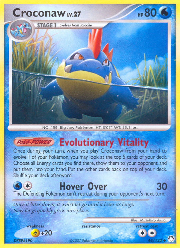Croconaw (44/123) [Diamond & Pearl: Mysterious Treasures] | Card Merchant Takapuna