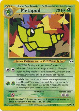 Metapod (42/75) [Neo Discovery Unlimited] | Card Merchant Takapuna