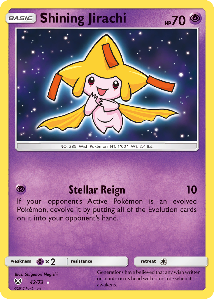 Shining Jirachi (42/73) [Sun & Moon: Shining Legends] | Card Merchant Takapuna