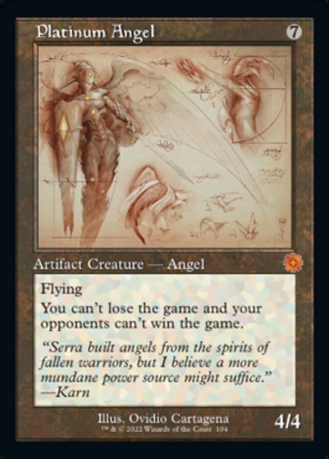 Platinum Angel (Retro Schematic) [The Brothers' War Retro Artifacts] | Card Merchant Takapuna