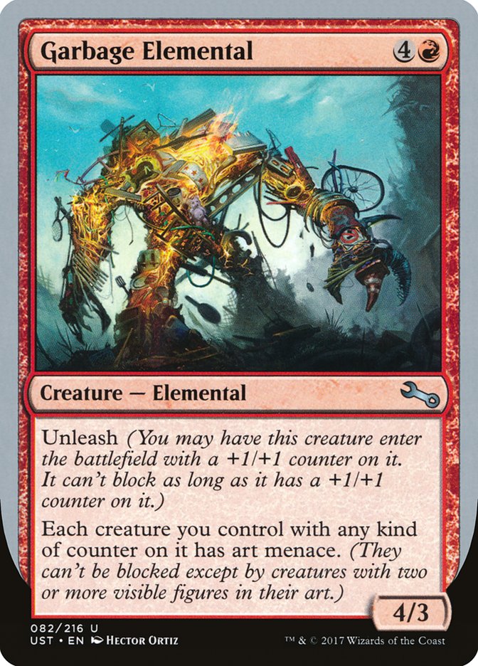 Garbage Elemental (4/3 Creature) [Unstable] | Card Merchant Takapuna