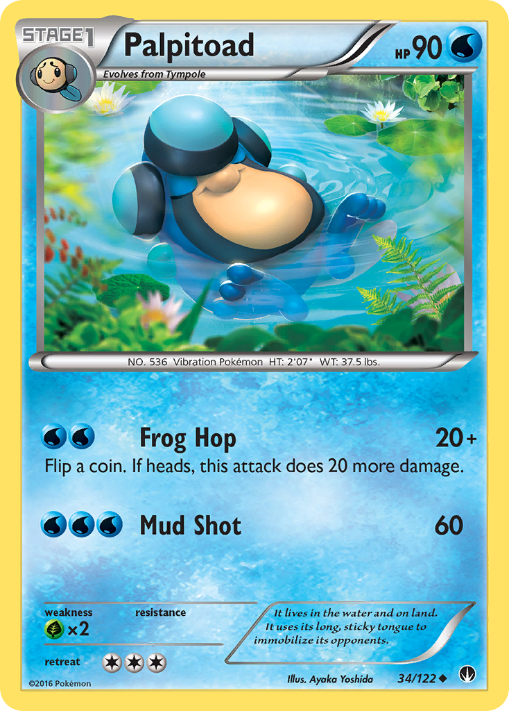Palpitoad (34/122) [XY: BREAKpoint] | Card Merchant Takapuna