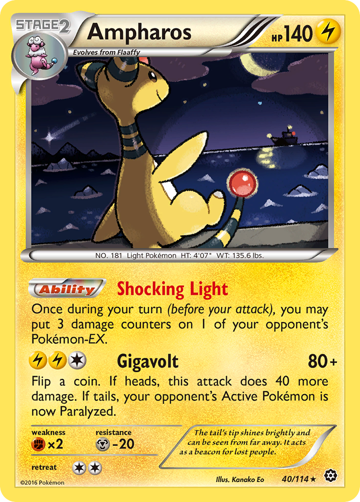 Ampharos (40/114) [XY: Steam Siege] | Card Merchant Takapuna