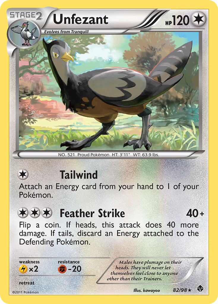 Unfezant (82/98) [Black & White: Emerging Powers] | Card Merchant Takapuna