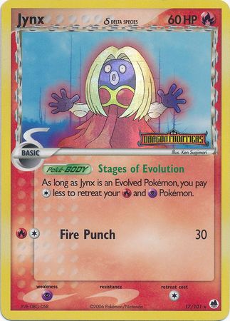 Jynx (17/101) (Delta Species) (Stamped) [EX: Dragon Frontiers] | Card Merchant Takapuna
