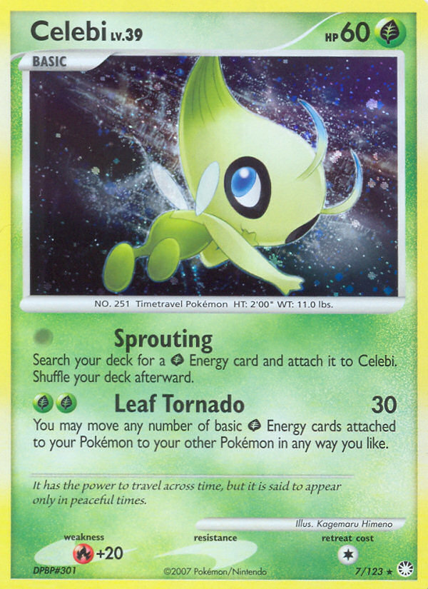 Celebi (7/123) [Diamond & Pearl: Mysterious Treasures] | Card Merchant Takapuna