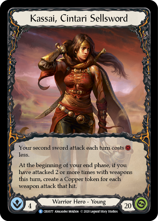 Kassai, Cintari Sellsword [CRU077] (Crucible of War)  1st Edition Rainbow Foil | Card Merchant Takapuna